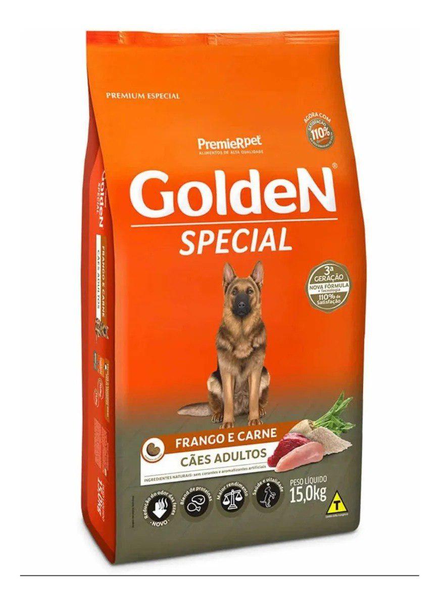 🐾 Alimento Golden Special Adulto Sabor Frango e Carne de 15kg