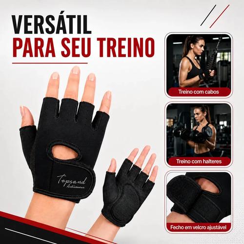 🚚 Luva Academia Musculação Treino Crossfit Unissex Ajustável Protetor Palmar Antiderrapante Neoprene Grip Fitness