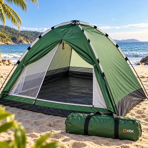 🚚 Barraca Camping Grande Impermeável 4 Pessoas Acampamento