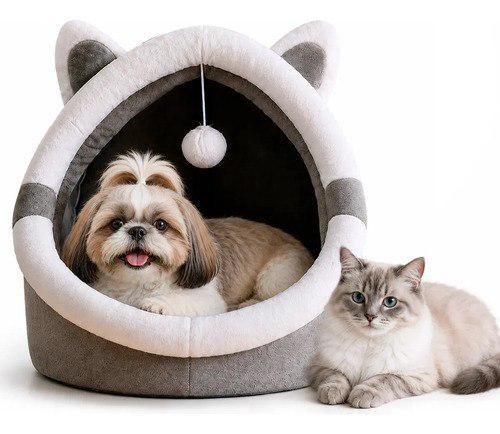 🐾 Casinha Cama Toca De Pelúcia Cabana Tenda Luxo P/ Pet Gatos