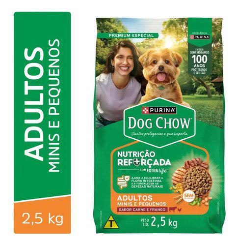 🐾 Ração Seca Dog Chow para Cães Adultos Pequenos de Carne, Frango e Arroz 2,5kg