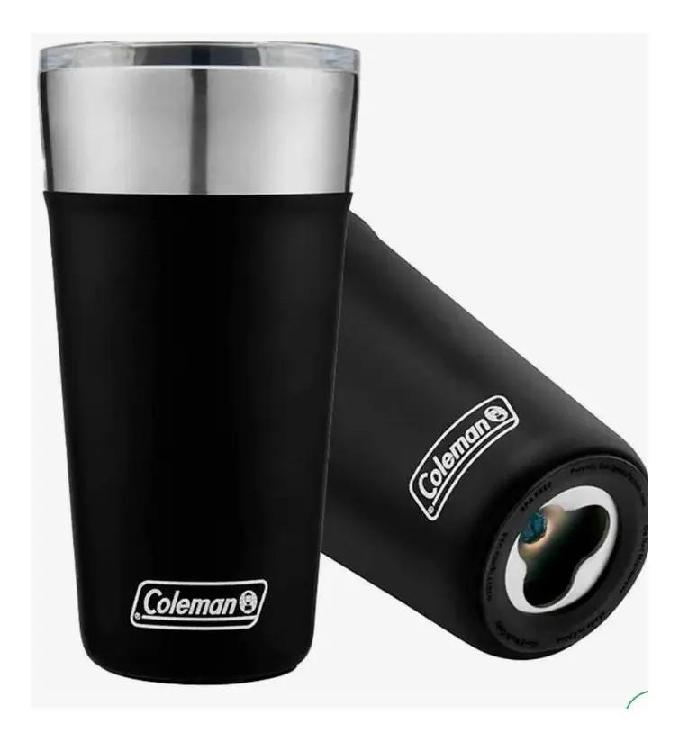 🚚 Coleman 600ml Aço Inox Preto Com Tampa/abridor - Original