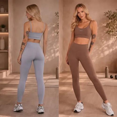 ➡️ Conjunto Fitness Feminino Top + Legging Cintura Alta - Encanto (5 Cores)