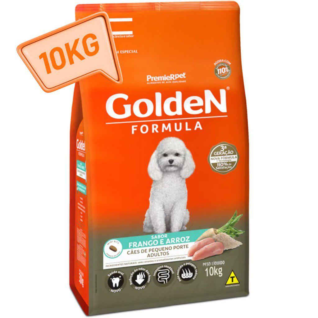 🐾 Ração Golden Formula Cães Mini Bits Adultos 10kg Frango & Arroz