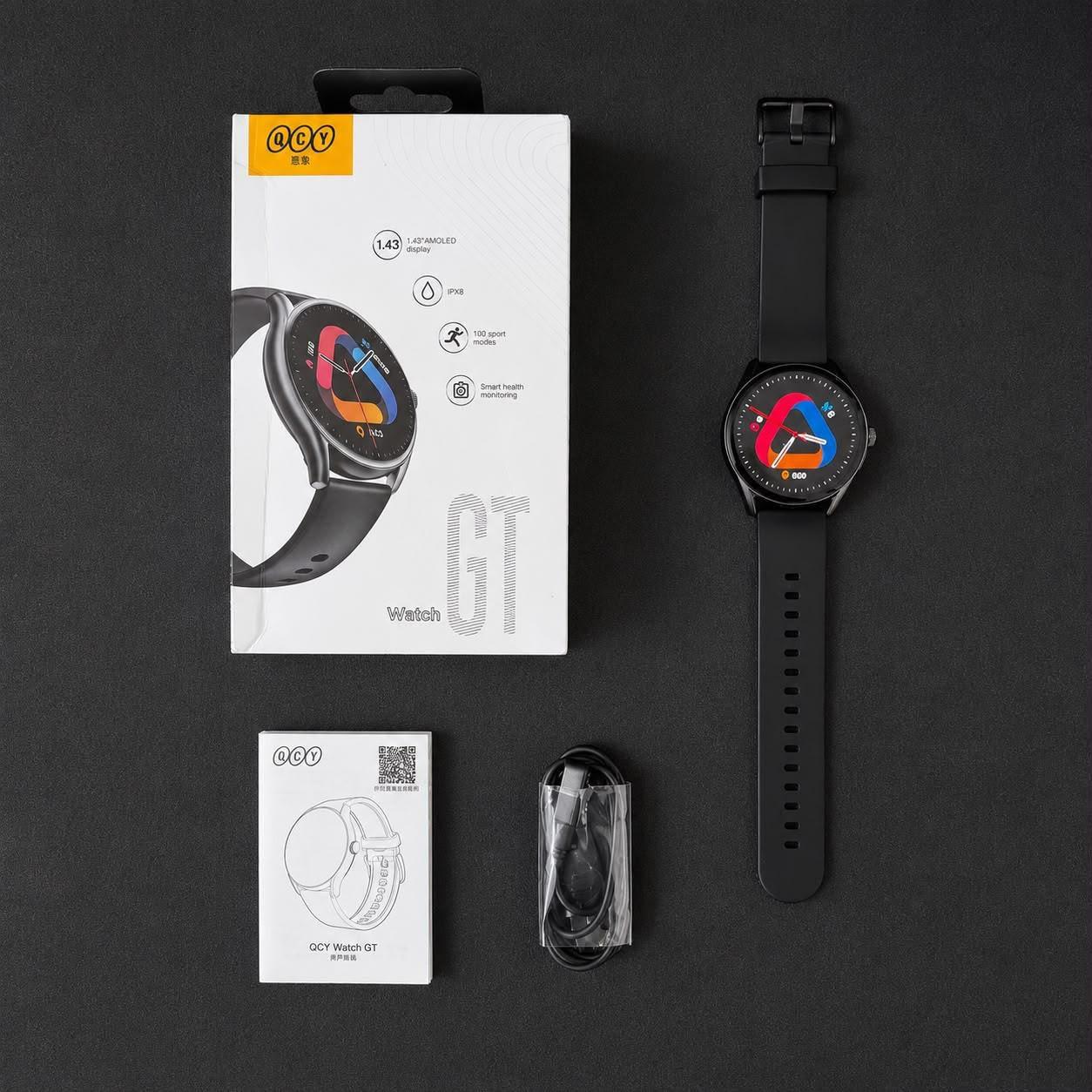 ➡️ Relógio Smartwatch Qcy Gt S8 Tela Amoled Bluetooth
