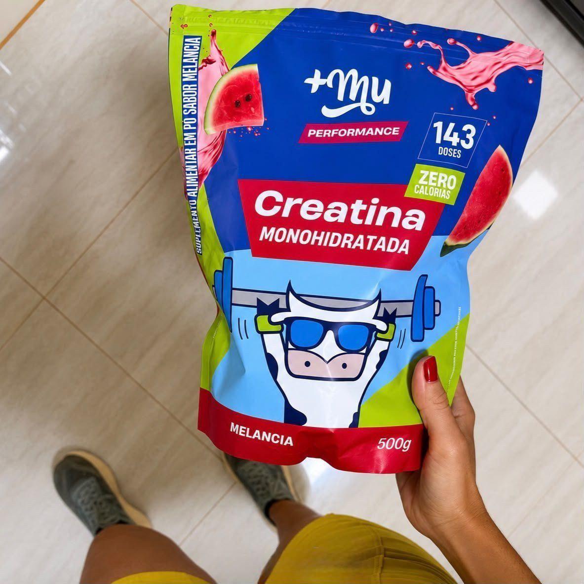 📦 Creatina Mais Mu Sabor Melancia 100% Pura 500g