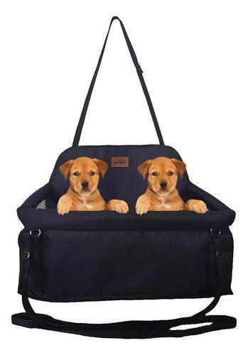 🐾 Bolsa Transporte Carro Para Dois Pets Cães Dupla Grande Preto