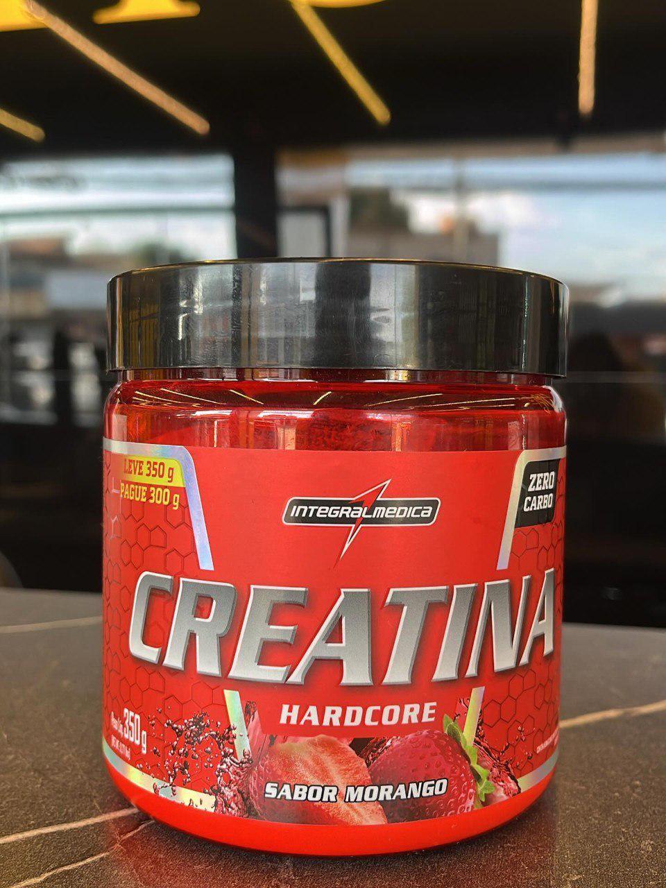 ➡️ Creatina Monohidratada Hardcore 350g - Sabor Morango - Integralmedica